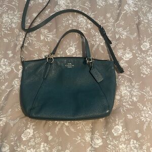 Dark green coach bag